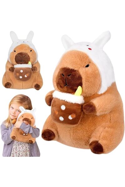 Generic لعبة كاستويف القطيفة على شكل حيوان الكابيبارا، حيوان محشو لطيف، وسادة...