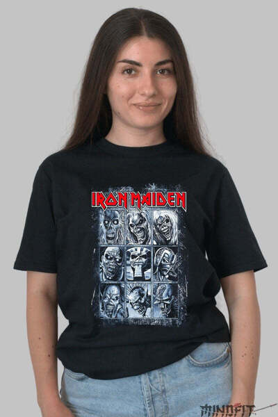 GILDAN Iron Maiden Eddie In 9 Legendary Poses Women's T-Shirt