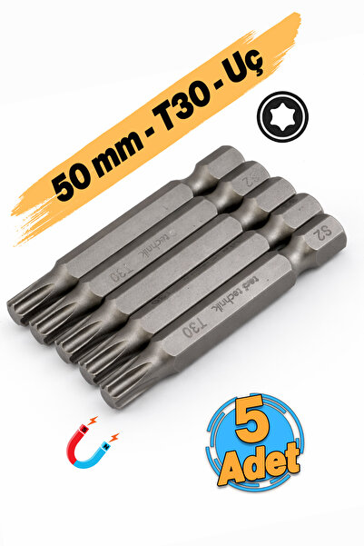 Badem10 T30 Bits Uç 50 mm Güçlü Tayvan Çeliği Mıknatıslı Tork Torx Manyetik 1...