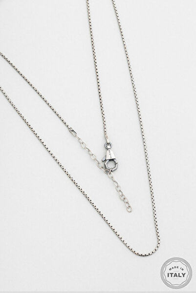 So CHIC... Italian Modern Oxidized 55 cm Silver Men's Chain Necklace