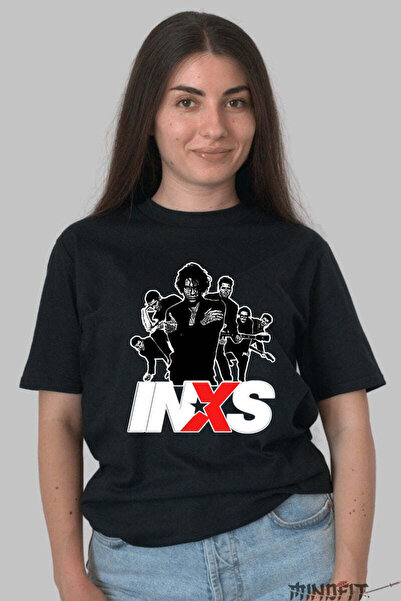 GILDAN Tricou Inxs Siluete Rock Legendare Dama