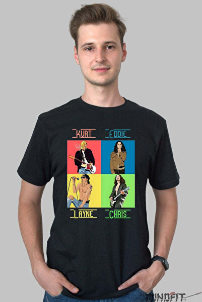 GILDAN Tricou Legends Of Grunge Iconic Frontmen Editie Color Barbat