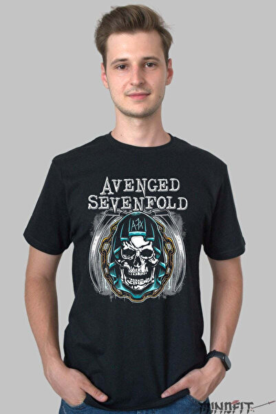 GILDAN Ανδρικό Μπλουζάκι Μέταλ με Γραφικό Deathbat των Avenged Sevenfold