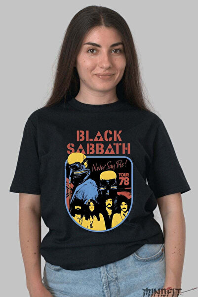GILDAN Tricou Rock Black Sabbath Never Say Die Tour 78 Dama