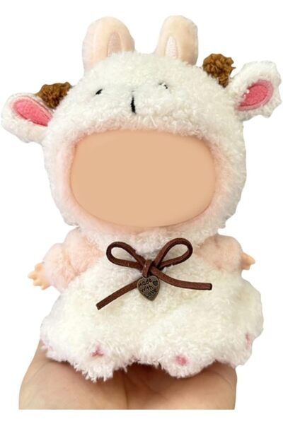 Generic إكسسوارات دمية كاستويف لدمى لابوبو، طقم زي خروف صغير أنيق 17 سم