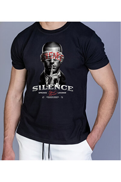 cosma Cotton T-shirt, men, black, Silence