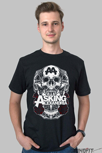 GILDAN Tricou Asking Alexandria Skull Roses Edition Barbat