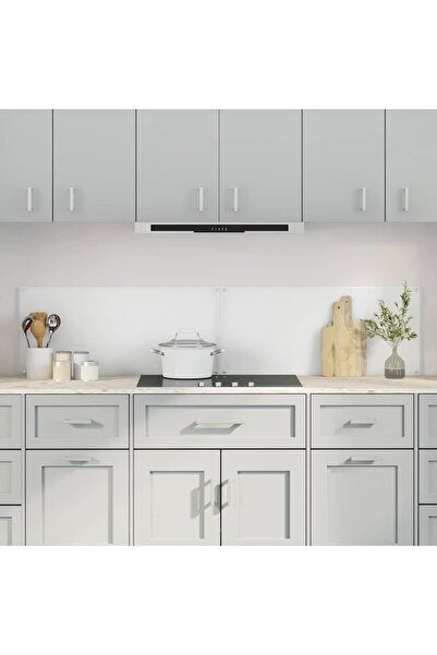 vidaxl Kitchen Backsplash 2 pcs Transparent 90 x 40 cm Tempered Glass