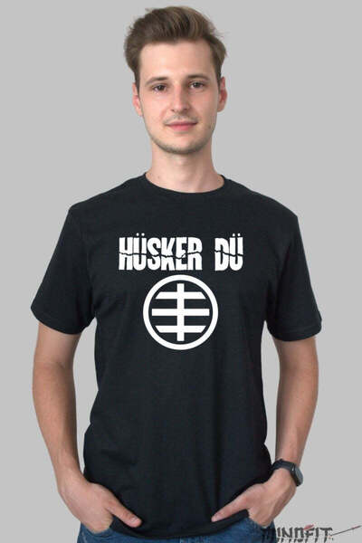 GILDAN Tricou Husker Du Logo Iconic Punk Barbat