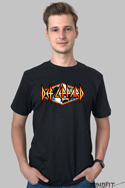 GILDAN Tricou Rock Def Leppard Logo Retro Exploziv Barbat