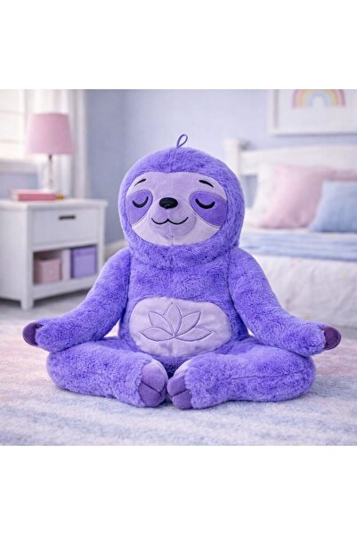 BUDİ HOME حيوان الكسلان القطيفي 40 سم - بنفسجي