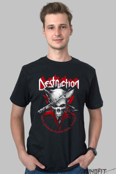 GILDAN Tricou Destruction 100 German Oldschool Thrash Barbat