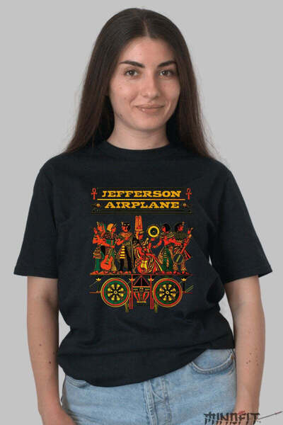 GILDAN Tricou Jefferson Airplane Psychedelic Egyptian Vibe Dama