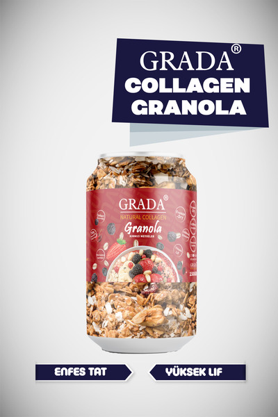 GRADA Süper Besin Granola 90Gram Freeze-Dry Kolajenli Granola (COLLAGEN MÜSLİ...