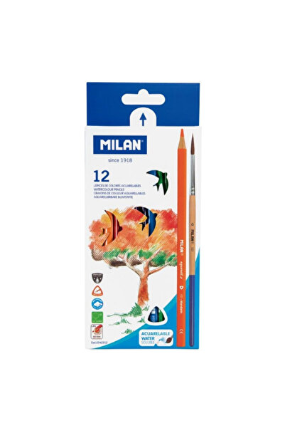 Milan Цветни моливи 12 цвята Акварел