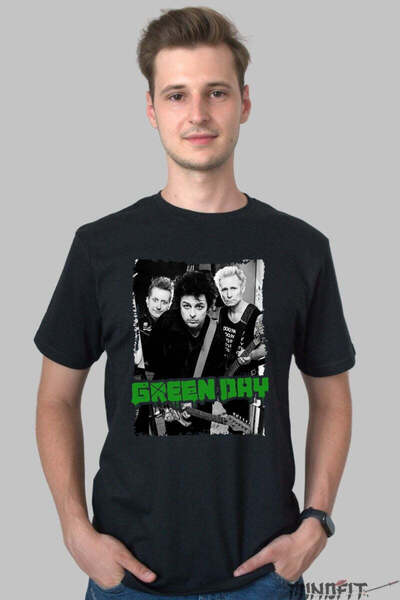 GILDAN Tricou Green Day Portret Punk Rock Barbat