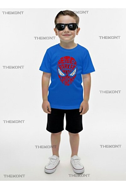 THEKONT Червени шорти и тениска с принт на паяк Детски комплект за лятото