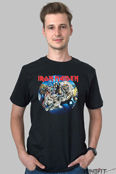 GILDAN Tricou Iron Maiden Eddie Legends Circle Barbat