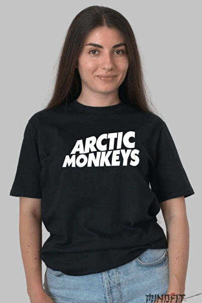GILDAN Tricou Arctic Monkeys Logo Iconic Alb Dama