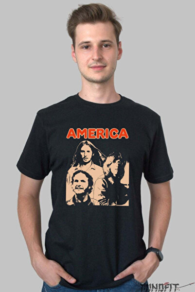 GILDAN Tricou America Band Portret Retro In Contrast Barbat