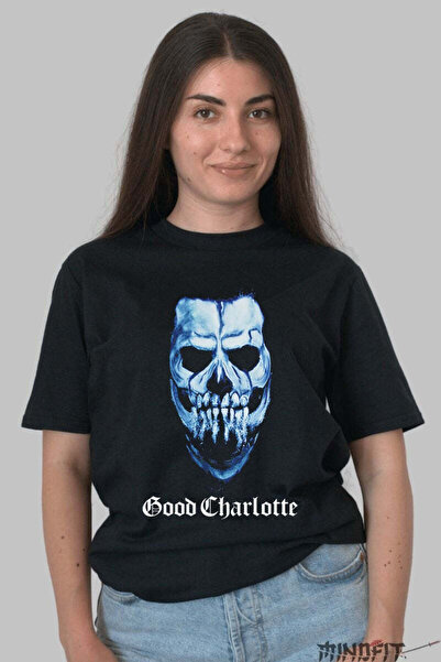 GILDAN Tricou Good Charlotte Skull Blue Impact Dama