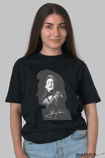 GILDAN Tricou Johnny Cash The Man In Black Dama