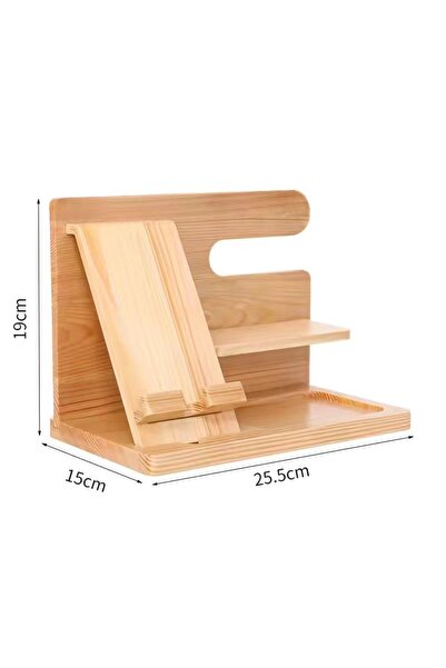Arabest Wooden Mobile Phone Storage Rack, Office Desktop Charging Stand, Mult...