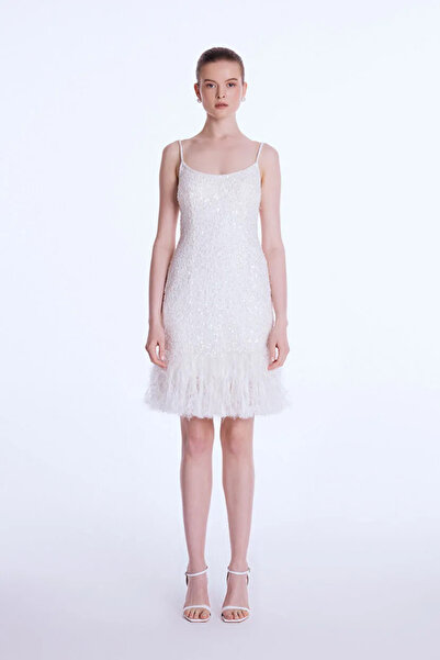 adL Night Zoom Püskül Detaylı Mini Elbise