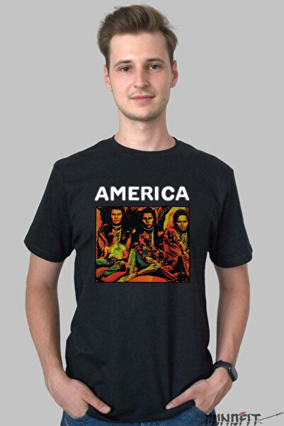 GILDAN Αμερικανικές Φυλές Βίντατζ Ψυχεδελικό Ροκ Ανδρικό Μπλουζάκι