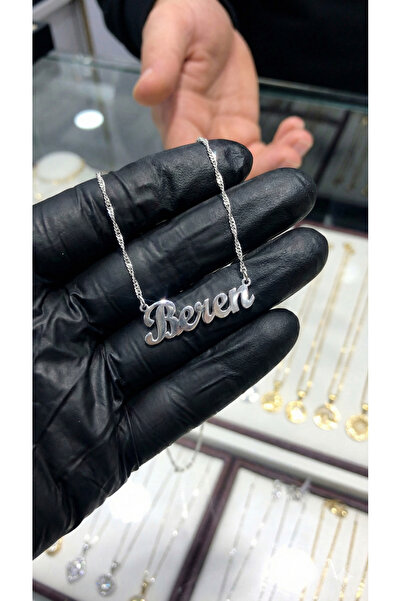 NİŞANTAŞI GÜMÜŞ Beren İsimli 925 Ayar Gümüş Kolye - Kişiselleştirilebilir