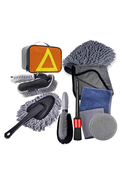 Optim Solution Set of 10 Brushes for Car Washing