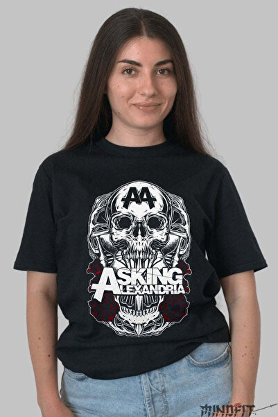 GILDAN Tricou Asking Alexandria Skull Roses Edition Dama