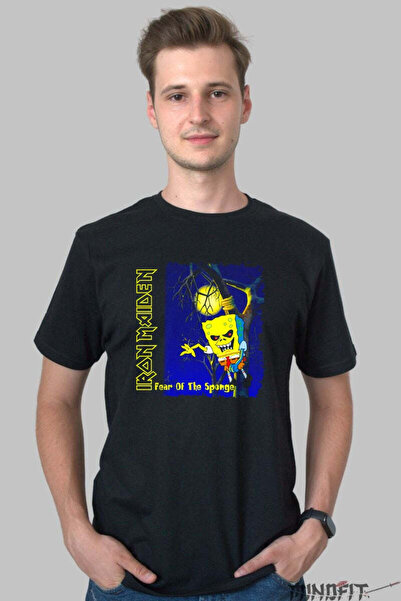 GILDAN Tricou Iron Maiden Fear Of The Sponge Barbat