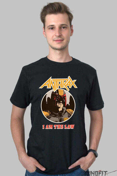 GILDAN Tricou Anthrax I Am The Law Barbat
