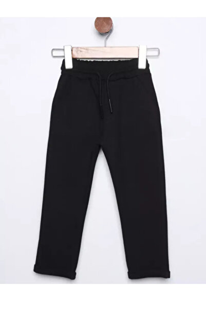 Linoş Kids Erkek Çocuk Bel Lastikli Duble Paça Likralı Eşofman Şardonlu Kulla...