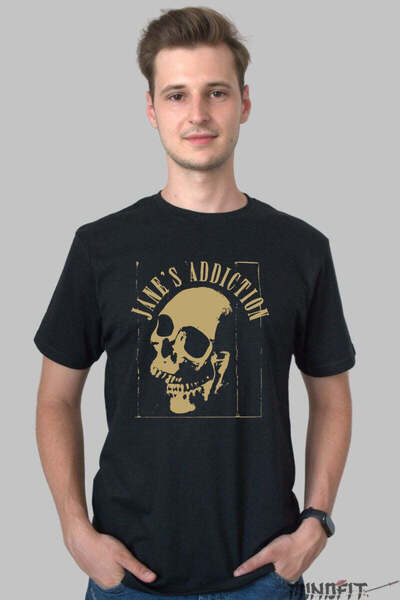 GILDAN Tricou Jane S Addiction Skull Grunge Tribute Barbat