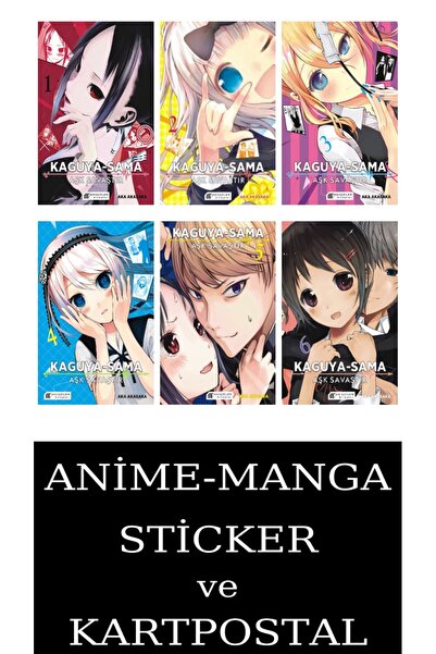 Akılçelen Kaguya-Sama 1-2-3-4-5-6 Manga Seti (6 KİTAP) / Aşk Savaştır / Anime...