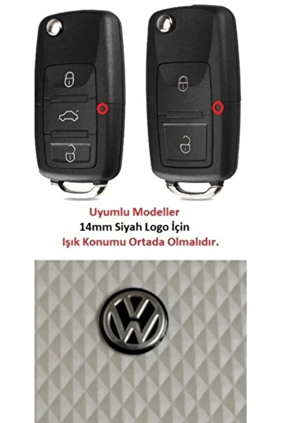STİLİX GARAGE Volkswagen Anahtar Logosu Amblemi +A KALİTE 14 mm 1.4 cm 2 ADET