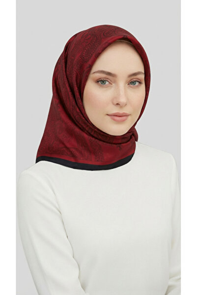 Karaca Eşarp وشاح من البوليستر بنمط عرقي - أحمر