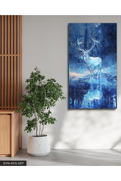 Evinemoda Plavi Jelen Jednodijelni Kanvas - Slika na Kanvasu