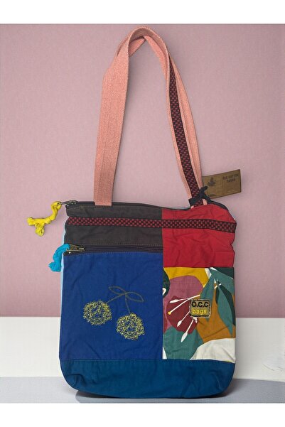 Old Cotton Vintage Colorful Ethnic Medium Size Beach Daily Women's Shoulder B...