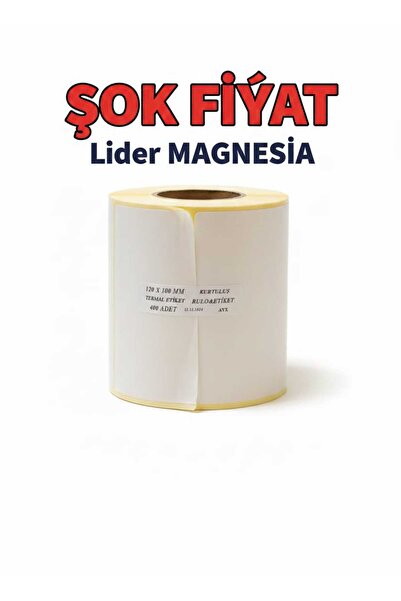 Lider MAGNESİA Termalno Etiketa za štampač 100x120 mm 400AD