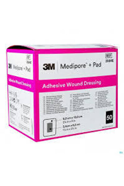 3M 3564E Medipore + Pad Steril Hazır Örtüsü 6cm x 10cm 1 Kutu/50 Adet