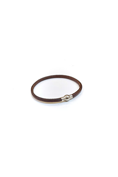 HER ŞEY NOTA www.herseynota.com Dark Brown Minimal – Dark Brown Leather & Gol...