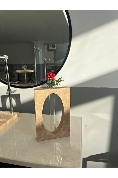 mermosamarble Traverten Dekoratif Vazo