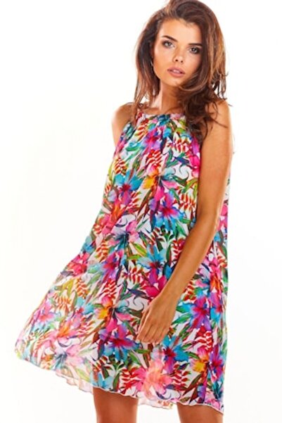 Awama Floral Dress for Women, Infinite You, Morcane, Pink, S/M