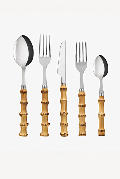 Yazz Atelier Bamboo 5 Piece Cutlery Set