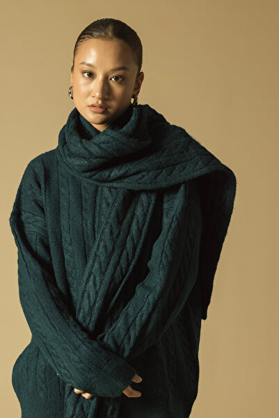 Nisan وشاح تريكو مضفر للشعر