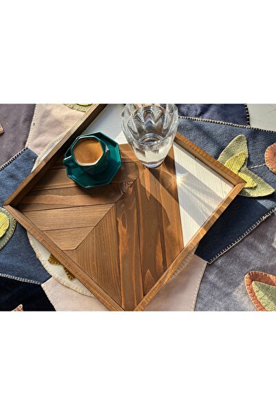 woodalbuba Decorative Wooden Handmade Kitchen Presentation Tray