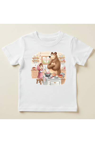 matelio Masha and the Bear T-shirt – Cooking Scene